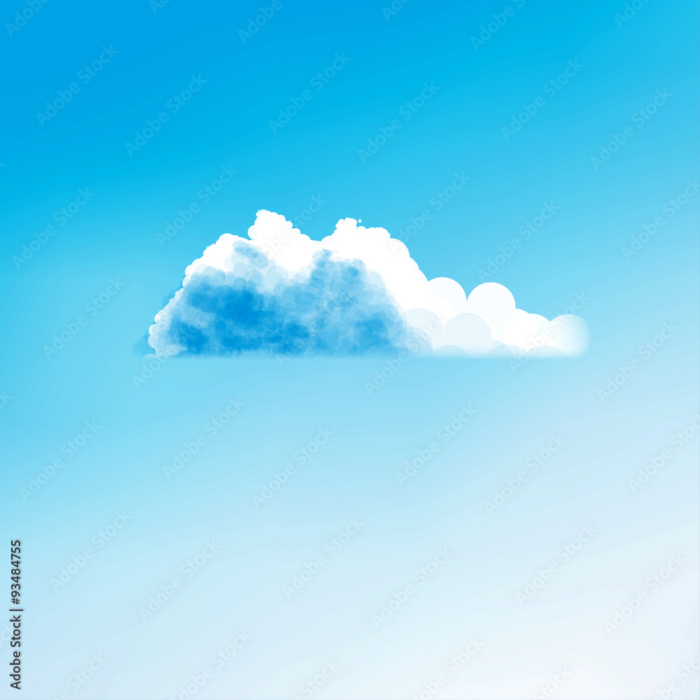 Fototapeta premium Cloud creative illustration