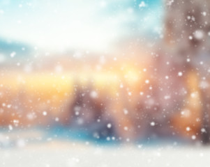 Abstract blur winter background