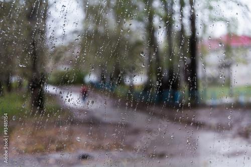 rain through window
