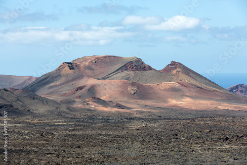 Timanfaya National Park in Lanzarote, Canary Islands, Spain