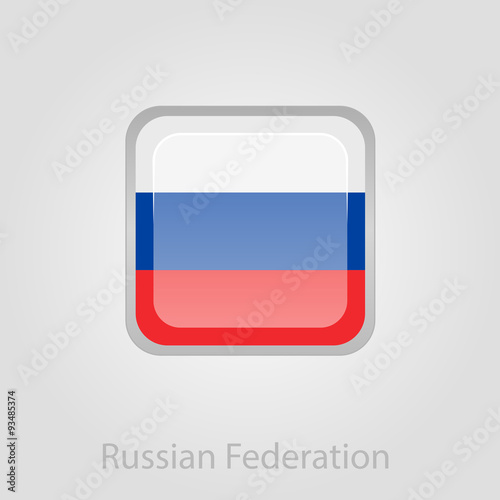 Russian flag button, vector illustration Free Download Russian flag button, vector illustration - GFXLoad