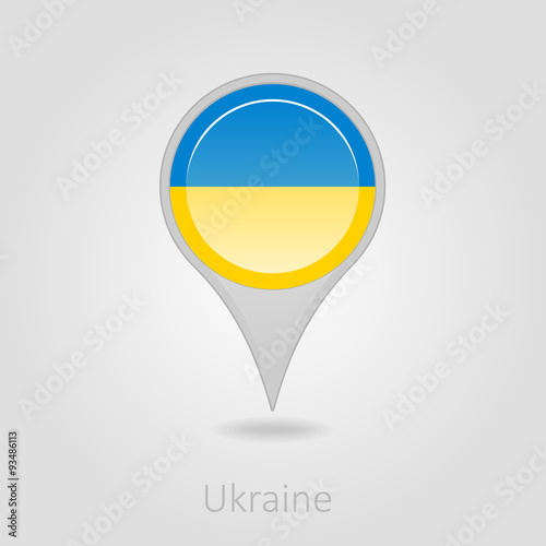 Free Download Ukraine flag pin map icon, vector illustration - GFXLoad