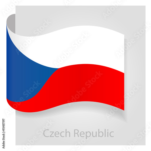 Czech Republic flag, vector illustration