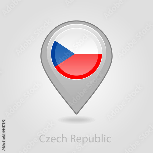 Free Download Czech Republic flag pin map icon - GFXLoad