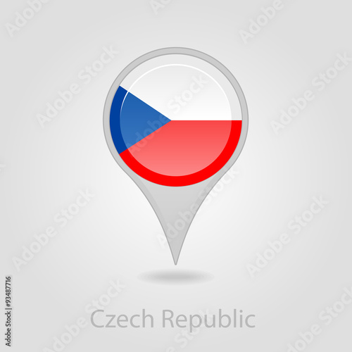 Free Download Czech Republic flag pin map icon - GFXLoad