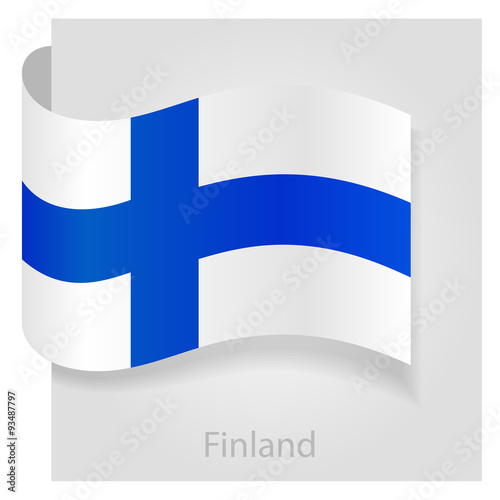 Finland flag, vector illustration