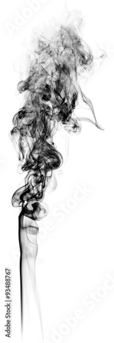 Smoke on white background abstract art texture fog. Element for
