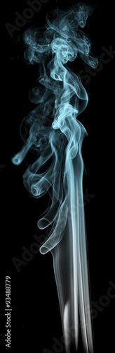 Colored smoke on black background abstract art texture fog