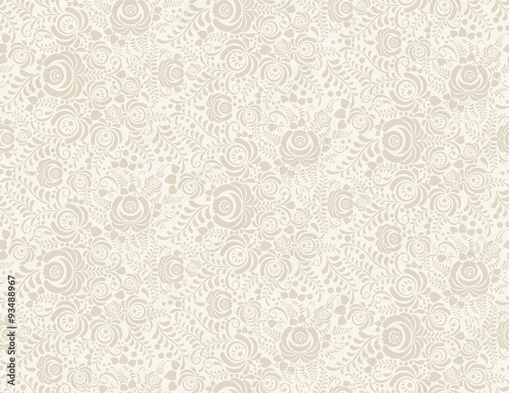 Vector Floral vintage rustic seamless pattern