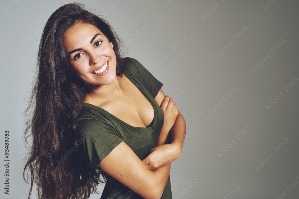 Obraz premium Portrait of happy young woman