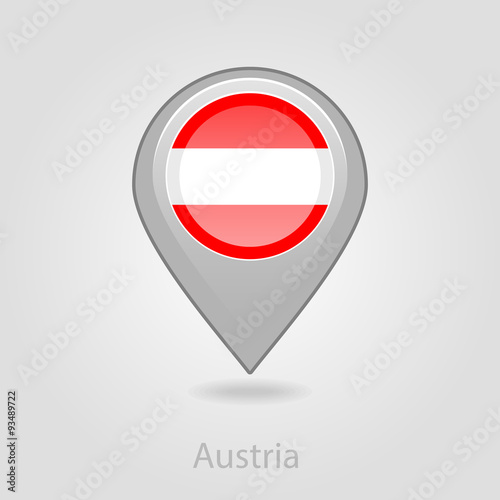 Free Download Austria flag pin map icon, vector illustration - GFXLoad
