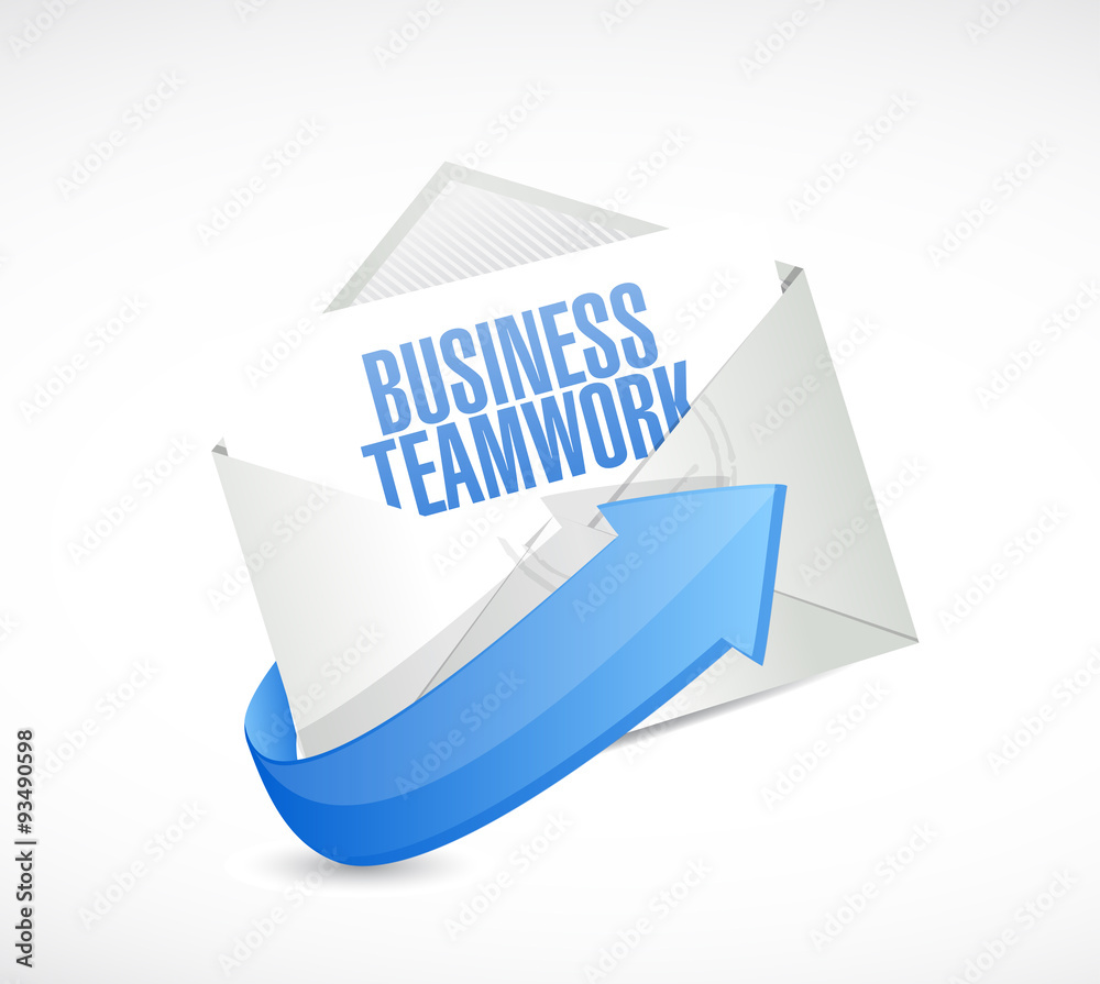 business teamwork mail sign concept business teamwork mail sign concept