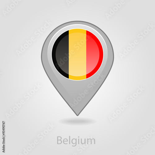 Free Download Belgium flag pin map icon, vector illustration - GFXLoad
