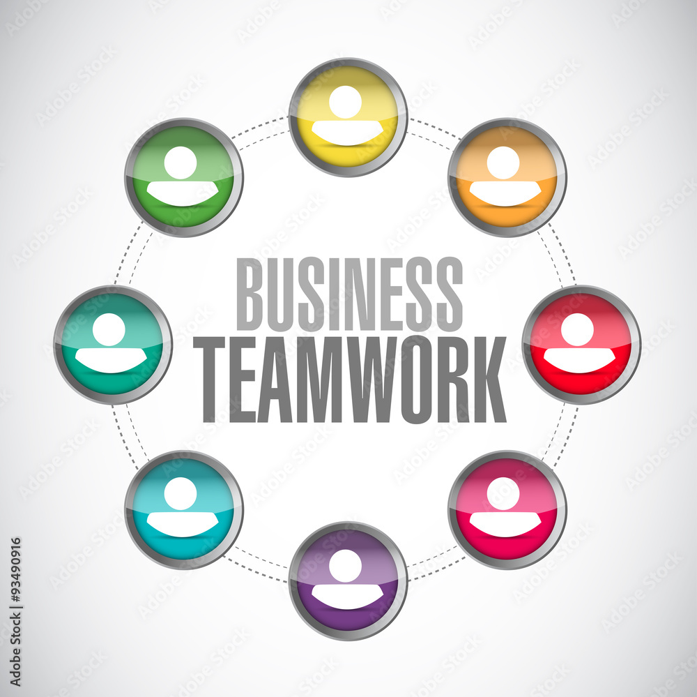 business teamwork network sign business teamwork network sign