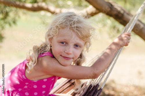 little blond kid portrait © katarinagondova