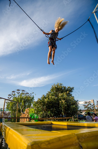 bungee jumping in the attraction park