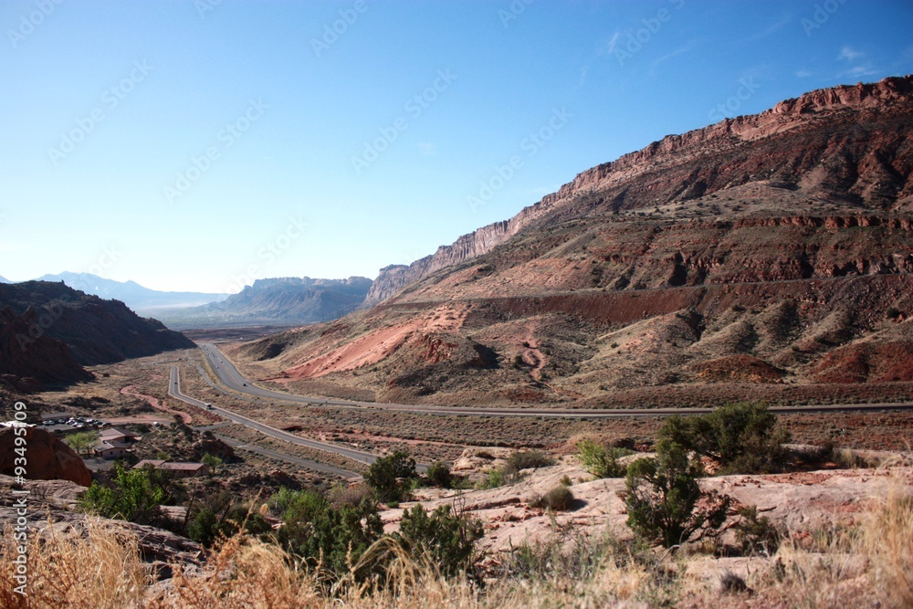 Highway 191 to the Arches National Park, Utah Highway 191 to the Arches National Park, Utah