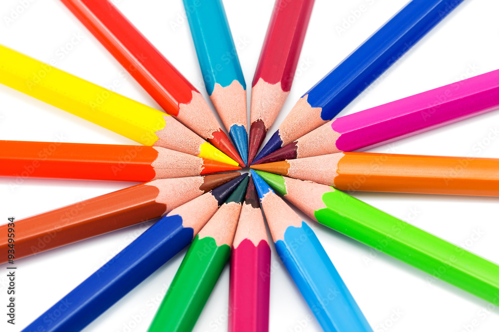 colorful rainbow background with pencils colorful rainbow background with pencils