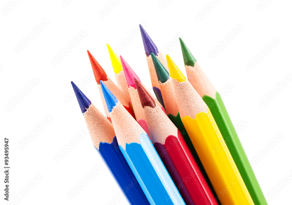 Colourful pencils isolated on a white background Colourful pencils isolated on a white background