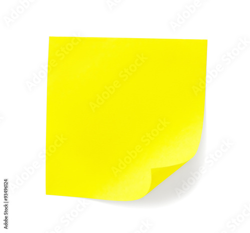 yellow sticky note with shade