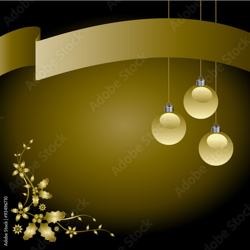 A tasteful Christmas background with a banner for text