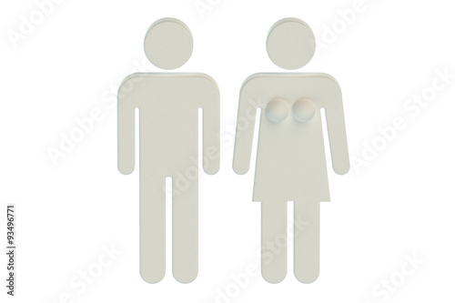 Man and woman silhouette