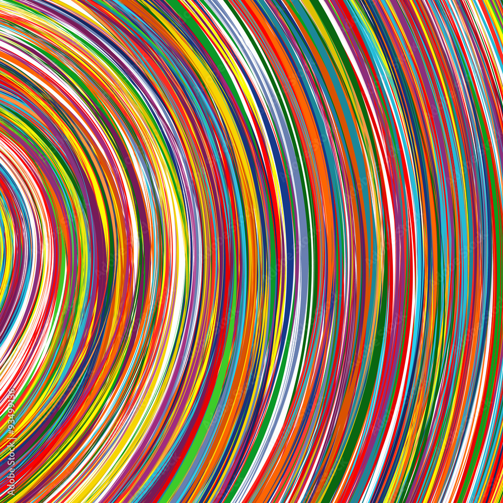 Abstract rainbow curved stripes color line art vector background 
