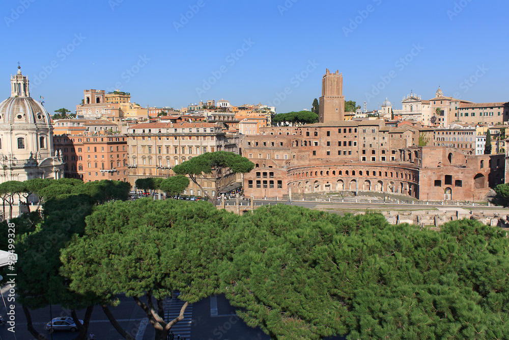 ROME, ITALY: View on the Trajan's Forum, October 03, 2012