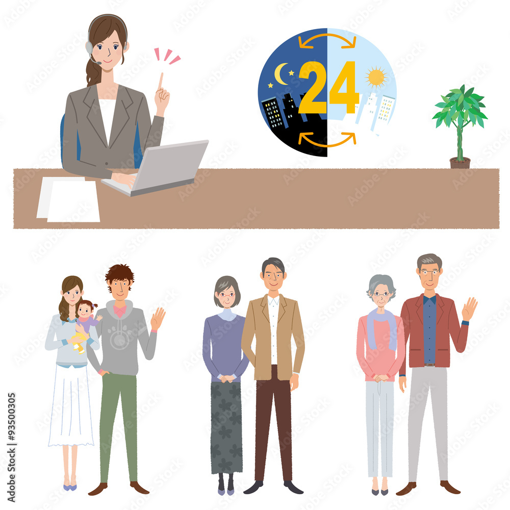世代 コールセンター イラスト Stock Vector Adobe Stock