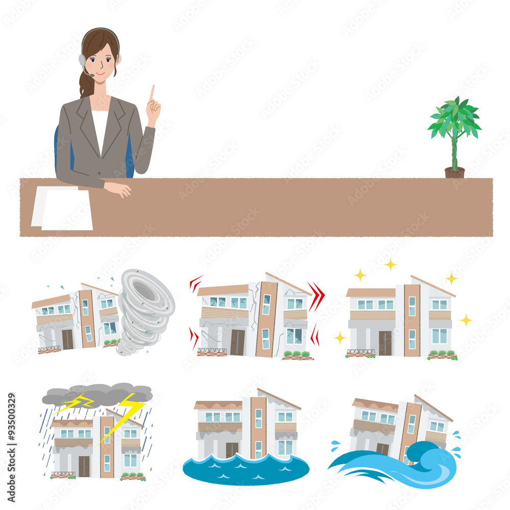 保険 コールセンター イラスト Stock Vector Adobe Stock