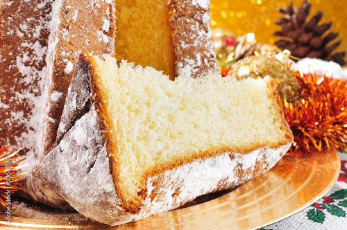 pandoro, typical Italian sweet bread for Christmas time