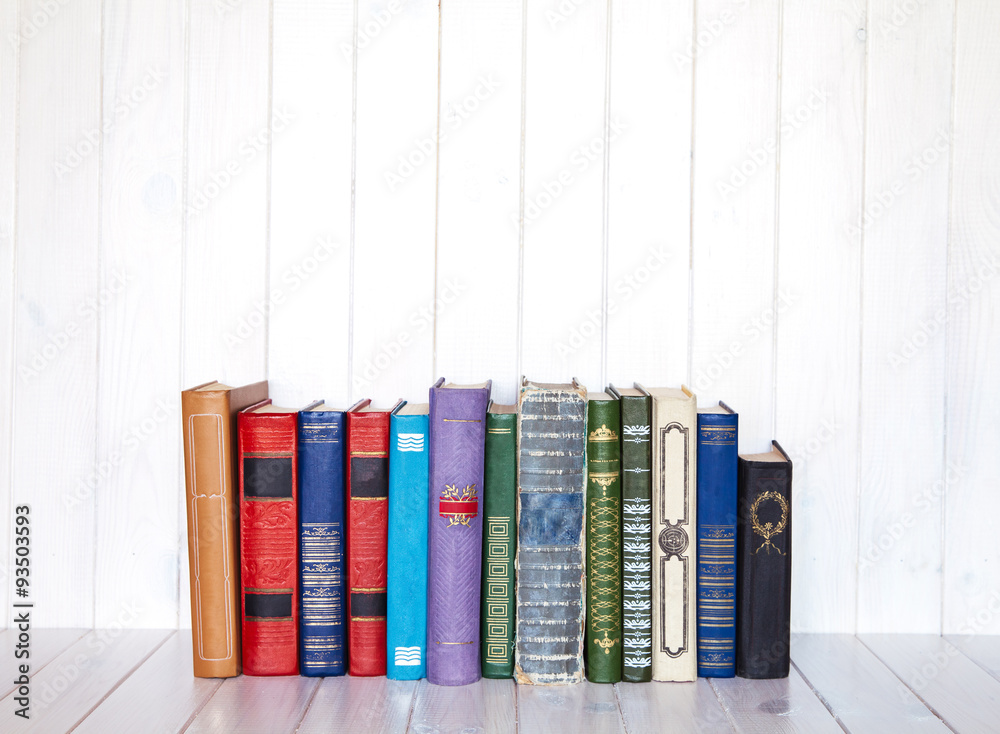 Obraz premium old book shelf blank spines