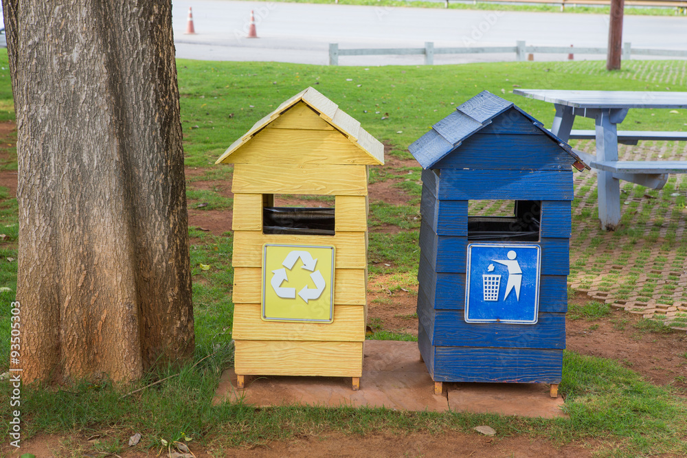 trashcan in the park