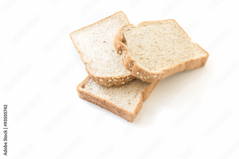 Sliced Wheat Bread on white background Sliced Wheat Bread on white background