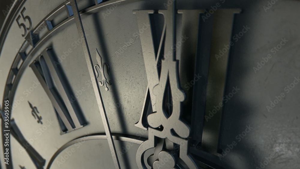 antique clock physical timelapse pan