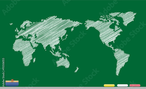 World map sketch Vector