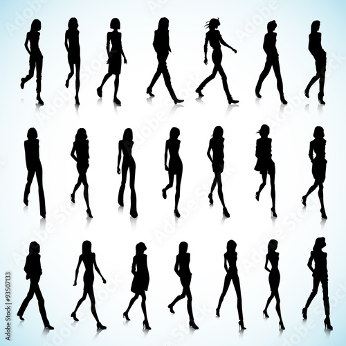 Set of walking  fashion women