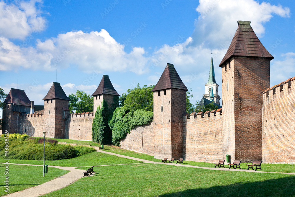 medieval gothic fortification, town Nymburk, Central Bohemia, Czech republic