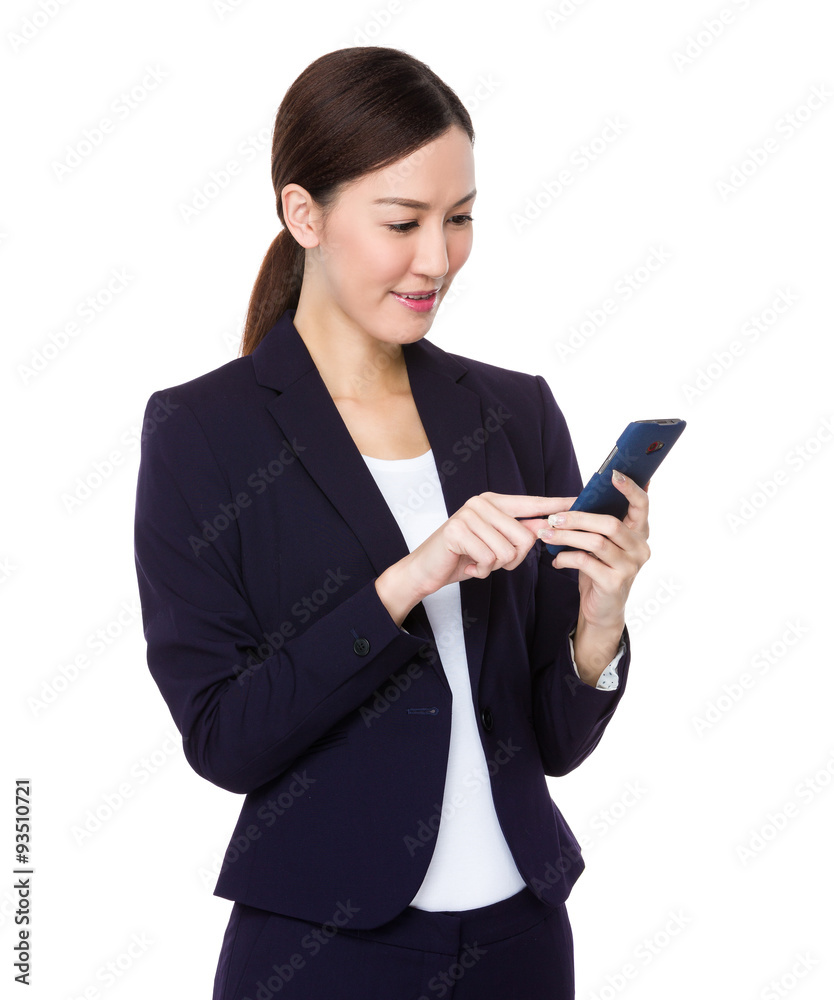 Asian Young Businesswoman use of the cellphone Asian Young Businesswoman use of the cellphone