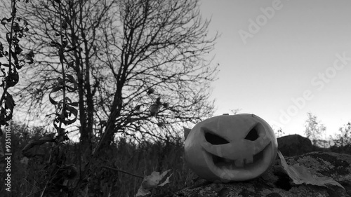 Scary pumpkin lantern.