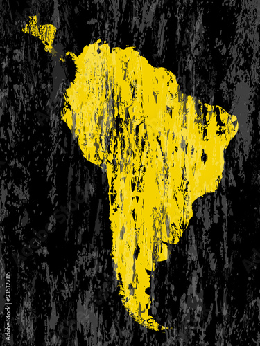 grunge South America map #93512785