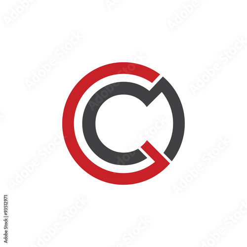 C initial circle company or CO, OC red logo