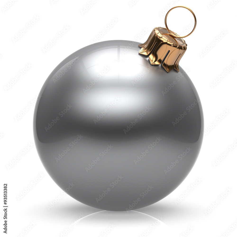 New Year's Eve Christmas ball bauble wintertime decoration white sphere hanging adornment classic. Traditional winter ornament happy holidays Merry Xmas event symbol glossy blank 3d render New Year's Eve Christmas ball bauble wintertime decoration white sphere hanging adornment classic. Traditional winter ornament happy holidays Merry Xmas event symbol glossy blank 3d render