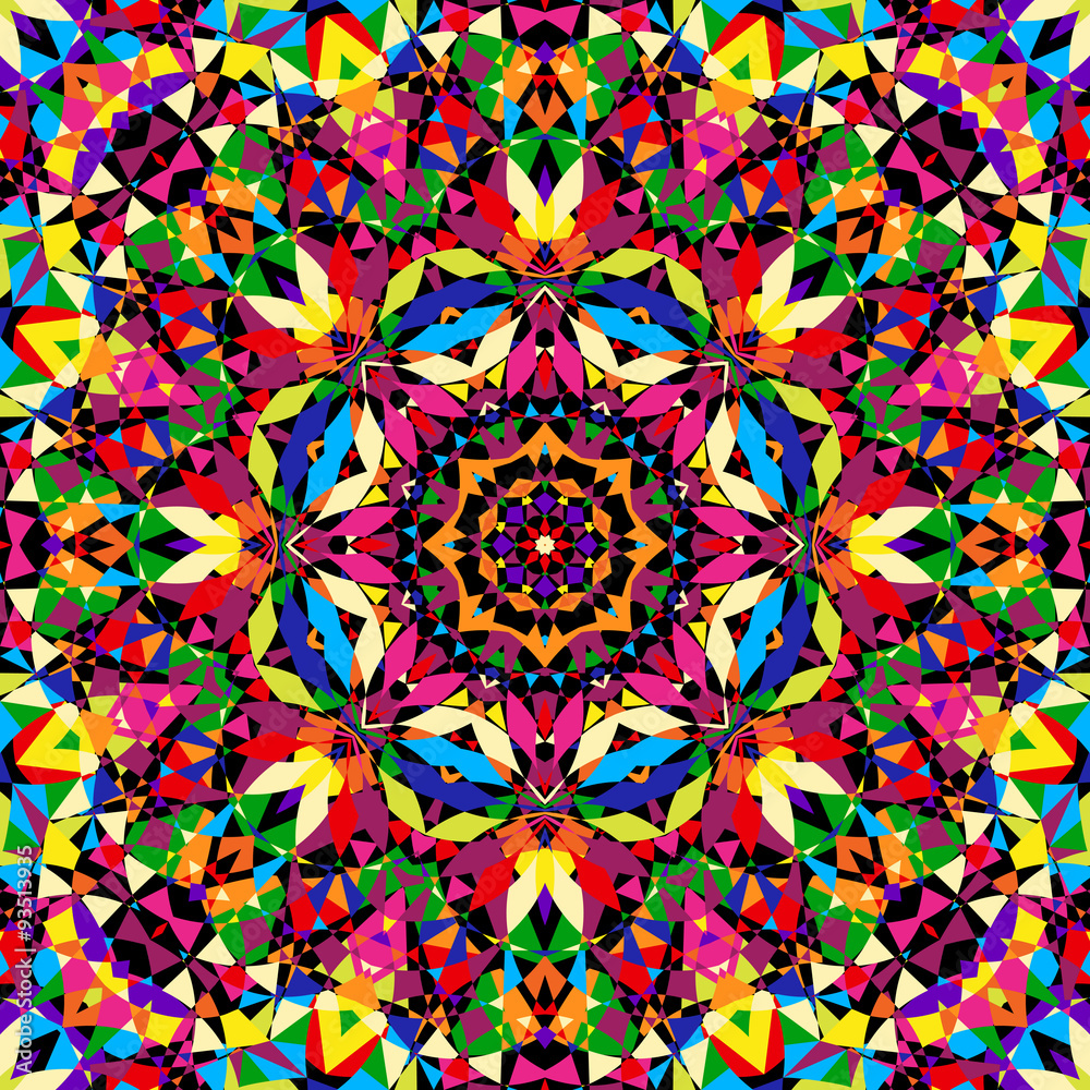 bright seamless kaleidoscope pattern