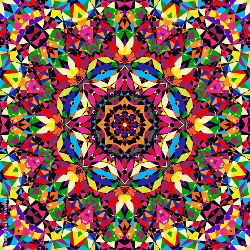 bright seamless kaleidoscope pattern photo