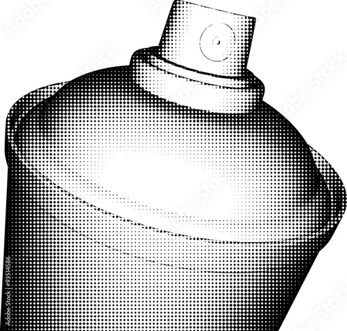 spraycan halftone shading in black and white