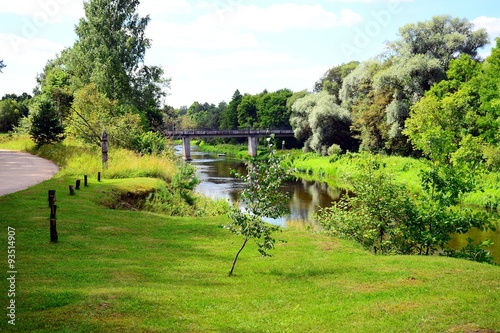 River Sventoji in Andrioniskis town Anyksciai district photo