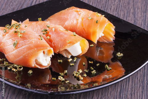 Salmon and cheese