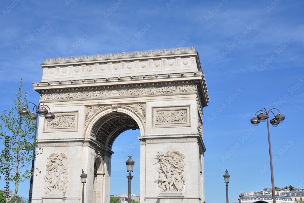Arc De Triomphe in Champs Elysees paris