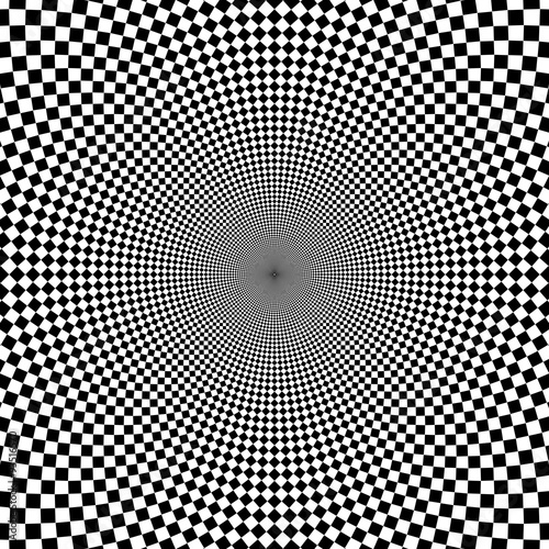 Vector optical illusion black and white background
